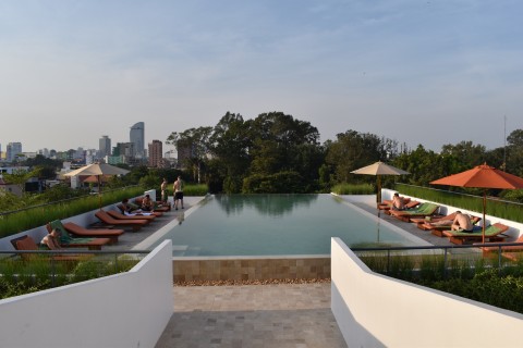 The pool at Penh House is not shabby. Photo by: Stuart McDonald.