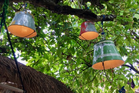 Bucket lamps. Photo by: Sally Arnold.