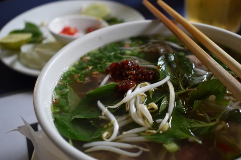 Popping in for a quick bowl at Fortune Pho. Photo by: Stuart McDonald.