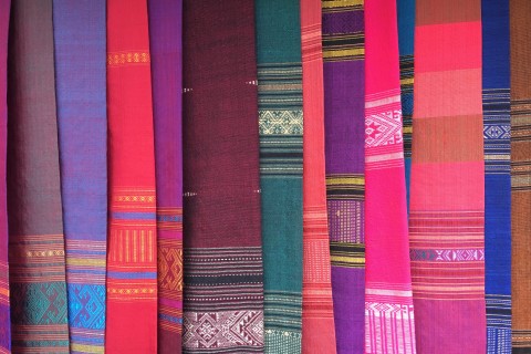 Beautiful Lao cloth. Photo by: Cindy Fan.