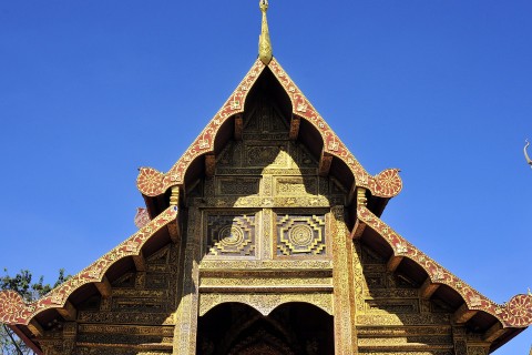 Classic rooflines at Wat Phra Singh. Photo by: Mark Ord.