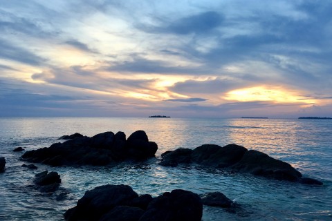 Sunset at Tanjung Gelam. Photo by: Sally Arnold.